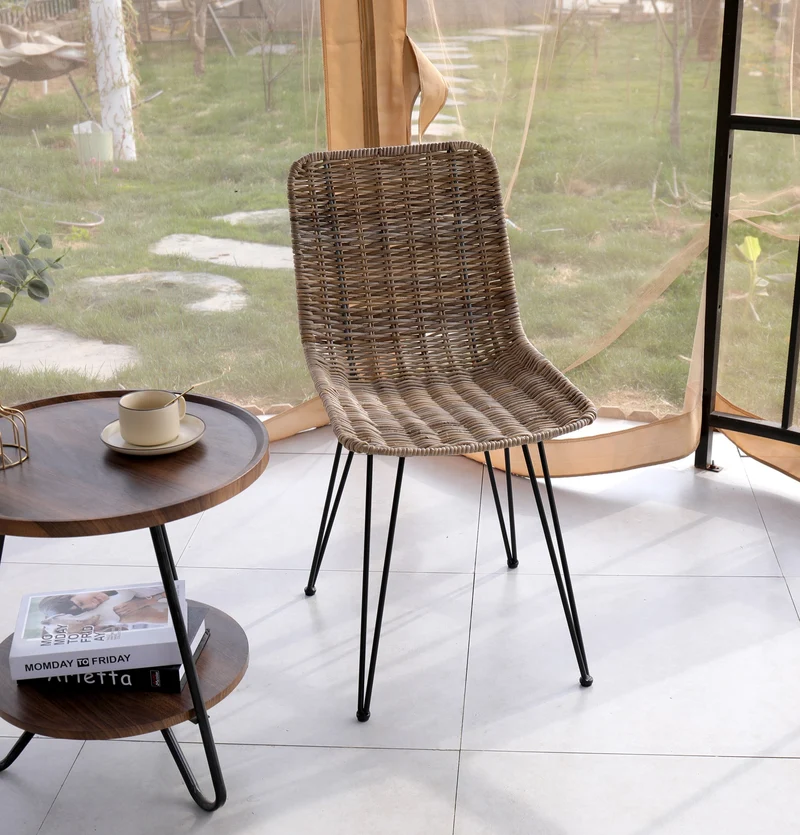 Lot de 2 chaises Nordlys en métal et fibres naturelles PENANG