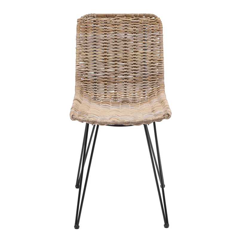 Lot de 2 chaises Nordlys en métal et fibres naturelles PENANG