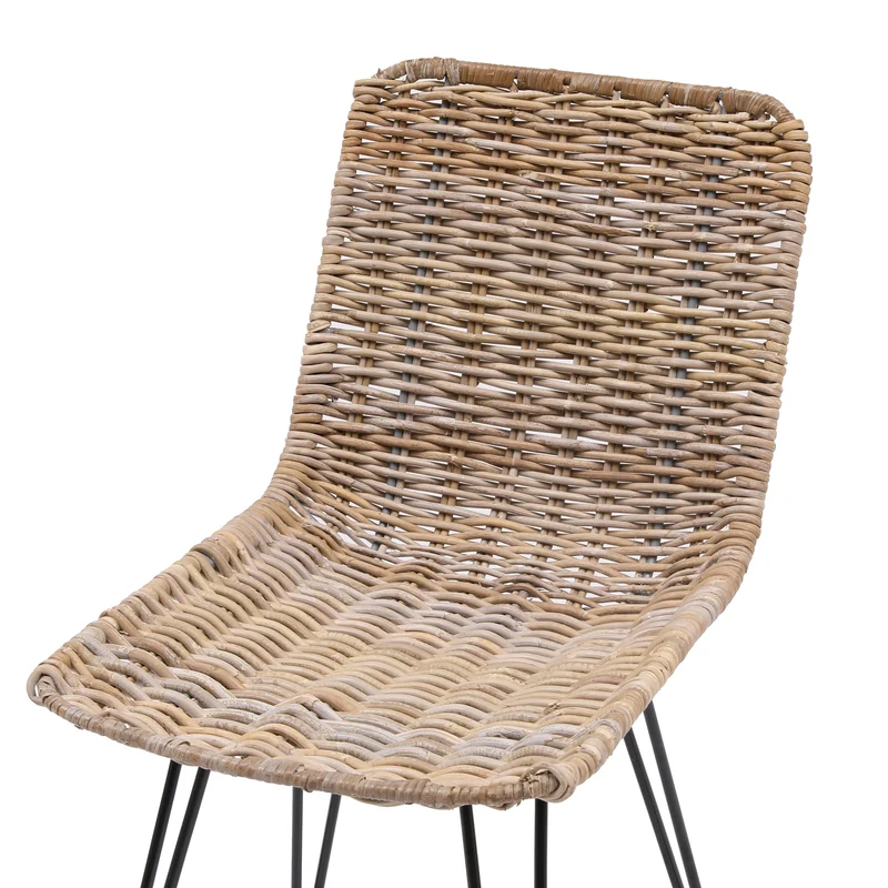 Lot de 2 chaises Nordlys en métal et fibres naturelles PENANG