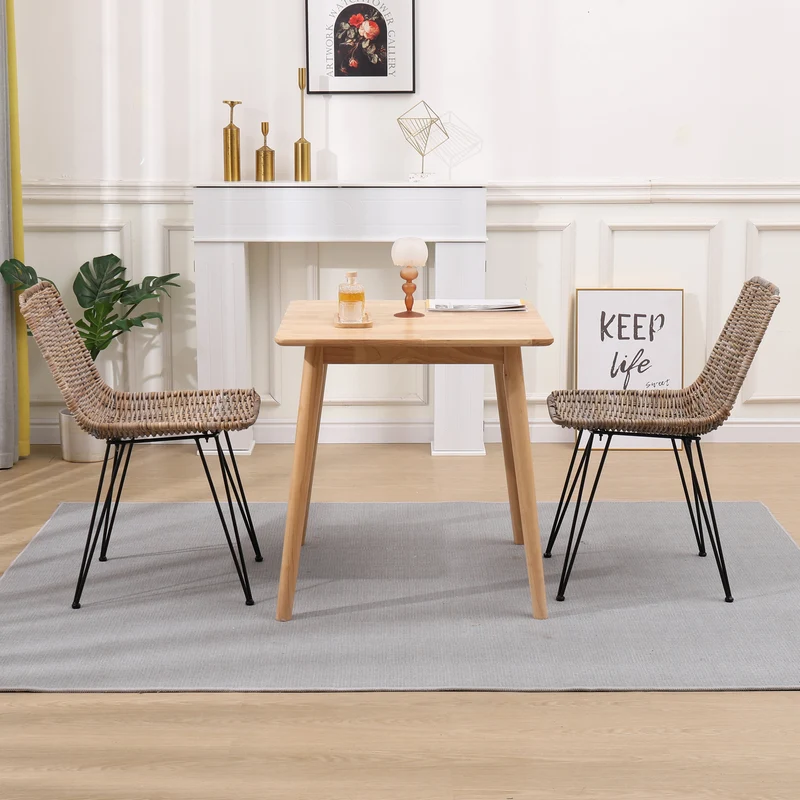 Lot de 2 chaises Nordlys en métal et fibres naturelles PENANG