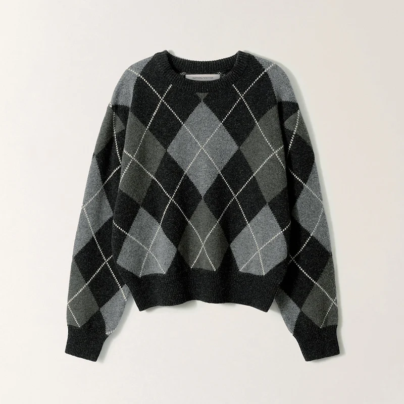 Nothing Written - Pull Marais Argyle - Gris