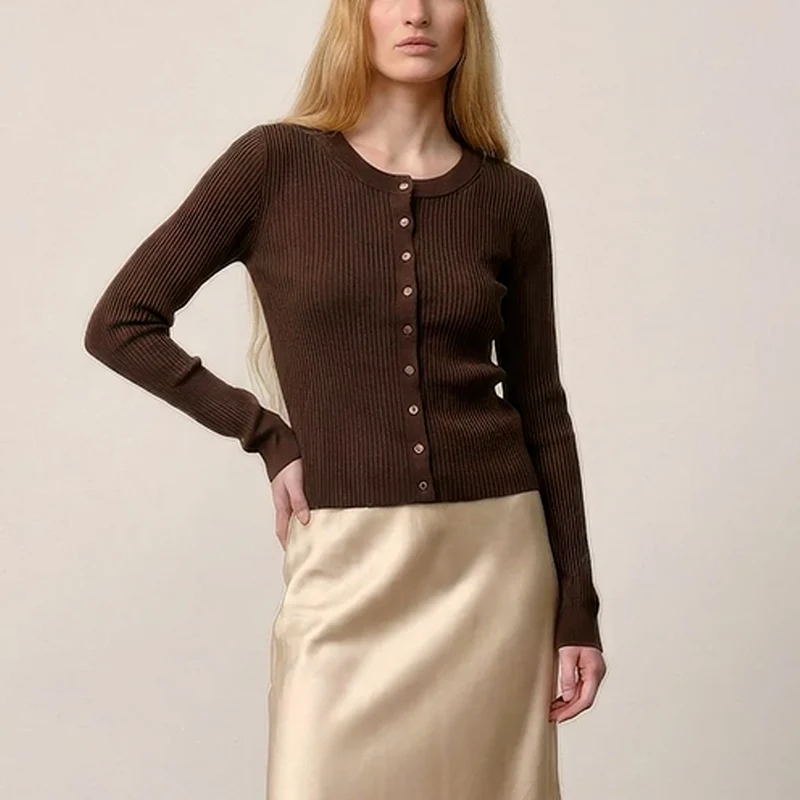 HERSKIND - Cardigan Brooks - Café