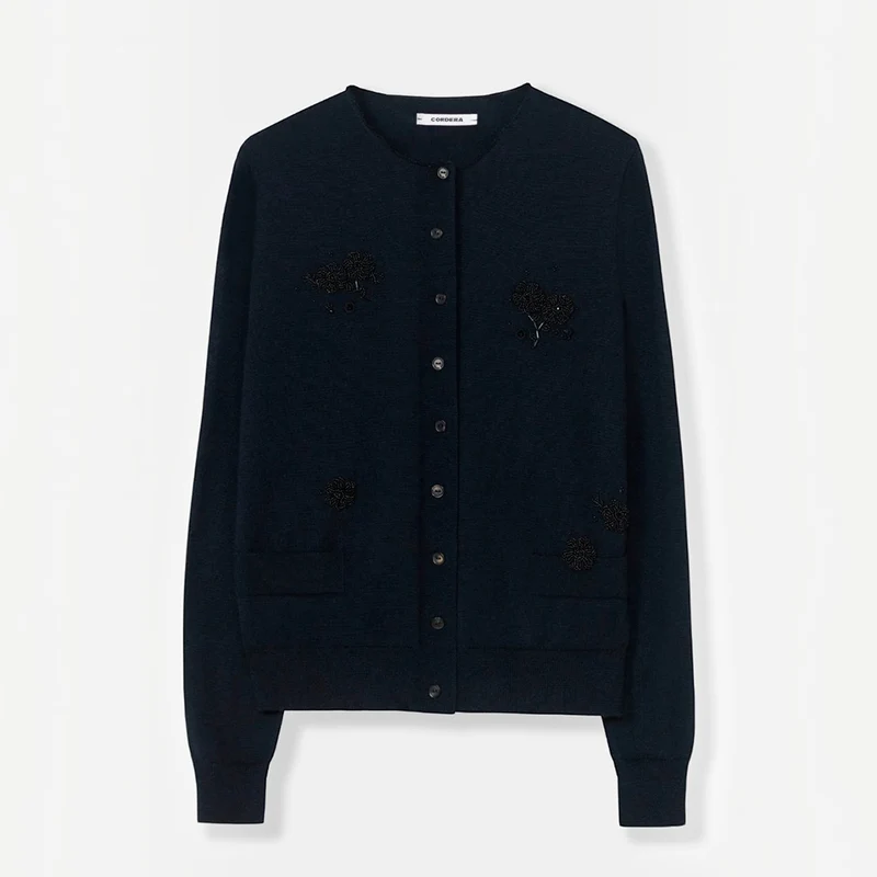 Cordera - Cardigan en Laine - Marine