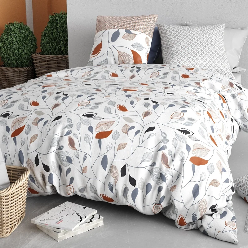 Parure de lit 100% coton 57 fils FLOLIA
