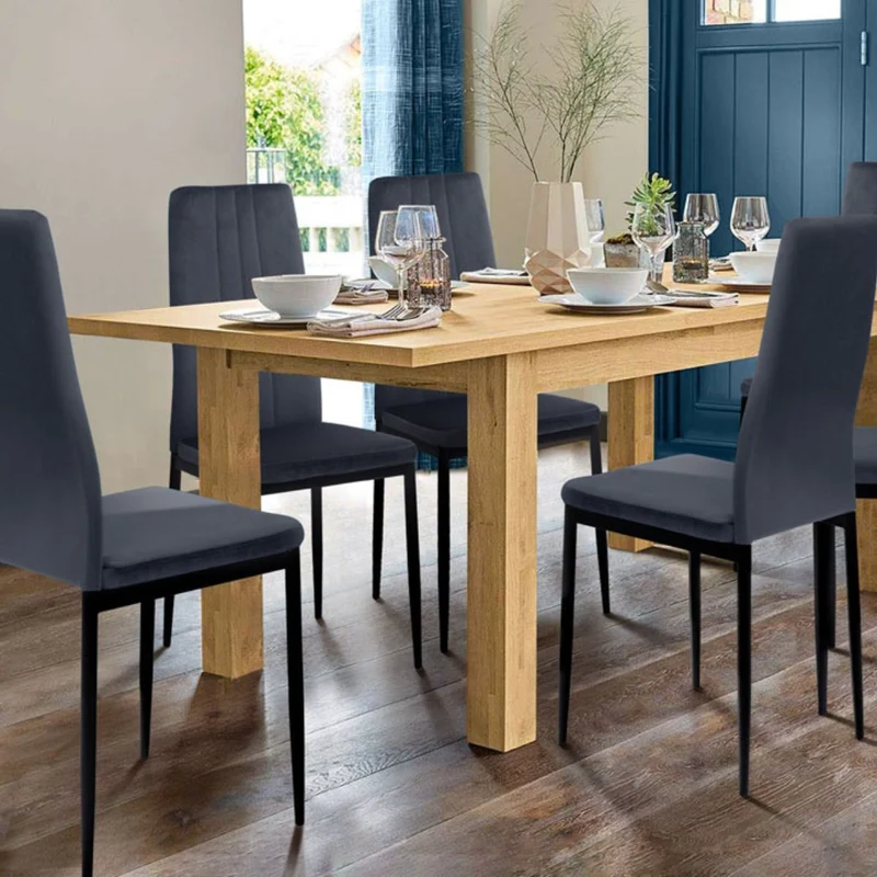 Lot de 4 chaises Jade Gris foncé