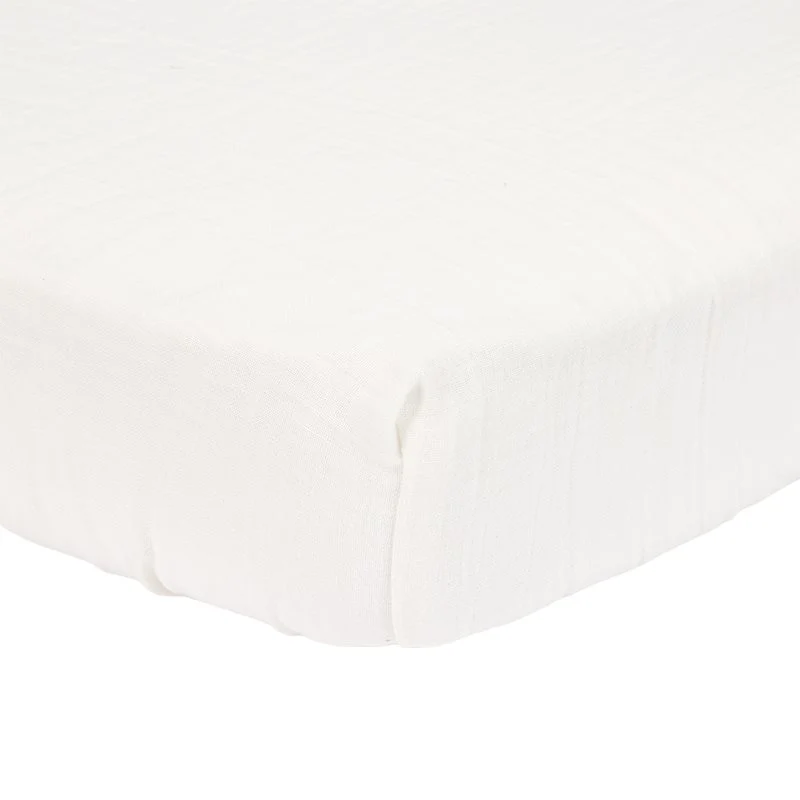 Hoeslaken hydrofiel ledikant Soft White