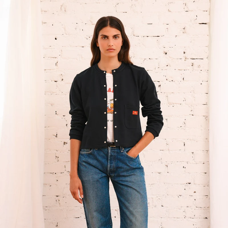 Merci - Gilet Rose - Noir
