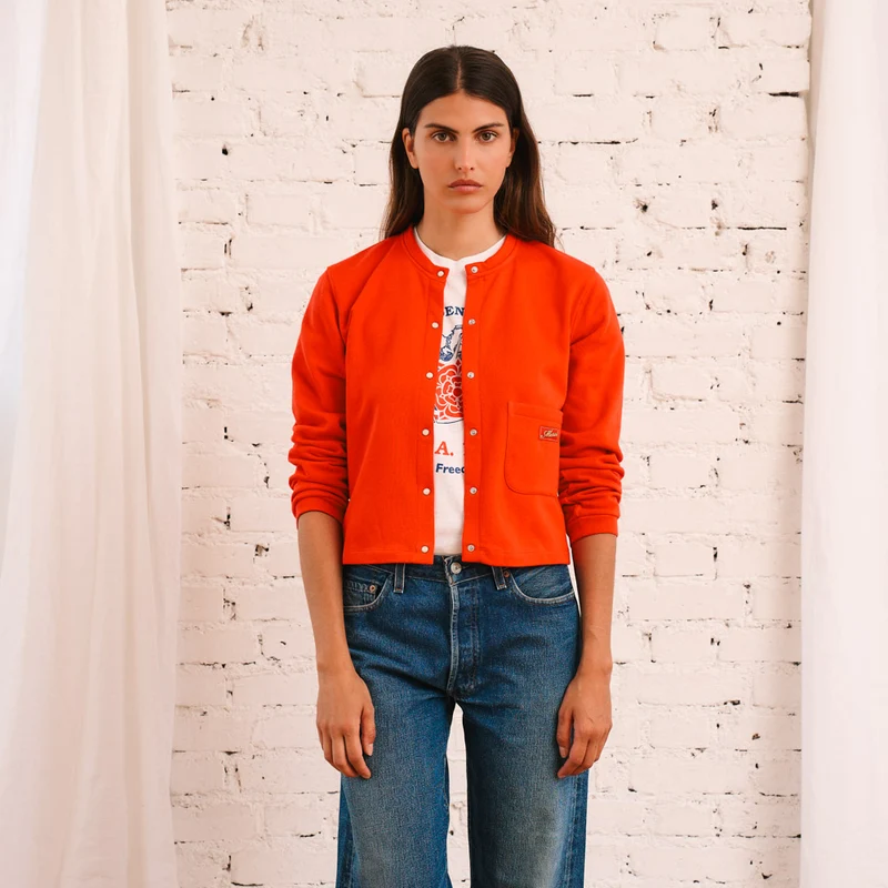 Merci - Gilet Rose - Rouge