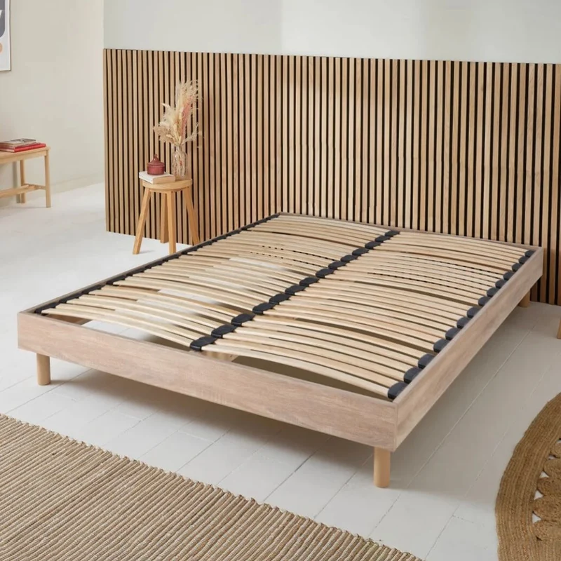 Sommier en kit bois Made in France - Bois, Blanc ou Gris