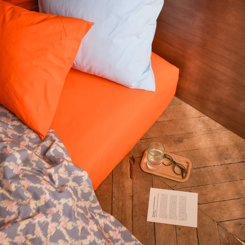 Drap-housse en percale de coton - Tataki Souci