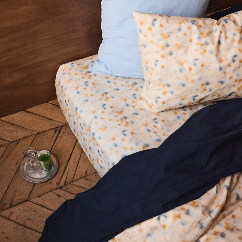 Drap-housse en percale de coton - Tataki Herbier