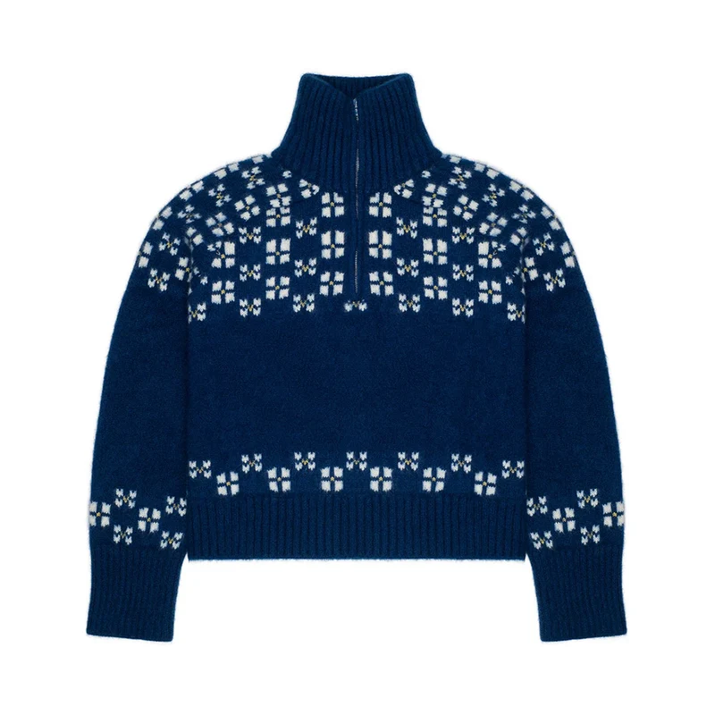 Calle Del Mar - Cardigan Winter Fair Isle - Demi zip