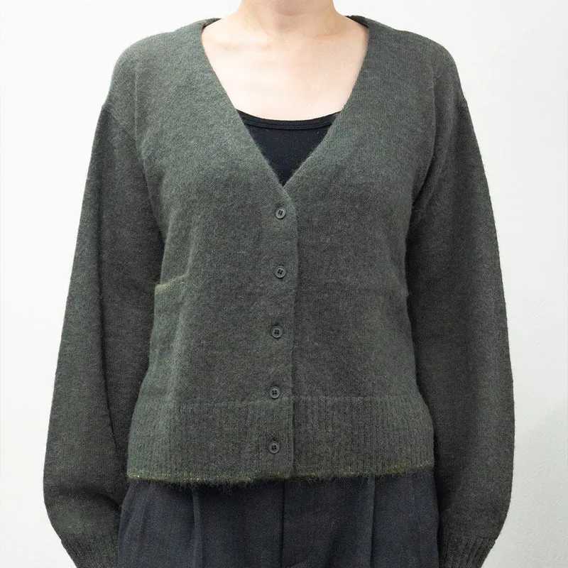 C.T.plage - Pull Col V Cardigan - Kaki