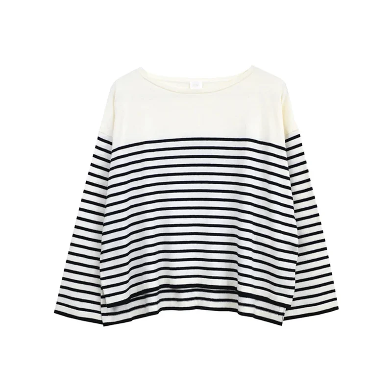 C.T.plage - Pull Col Rond - Rayures Marine