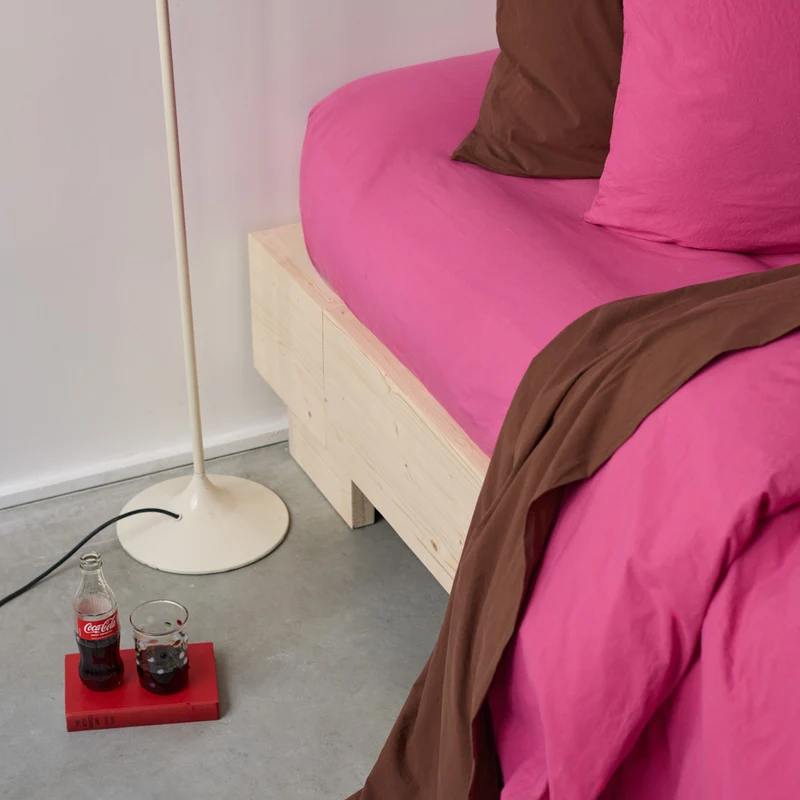 Drap-housse en percale de coton - Rose Club