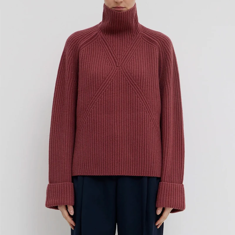 Christian Wijnants - Pull Côtelé Manches Marteau - Merlot