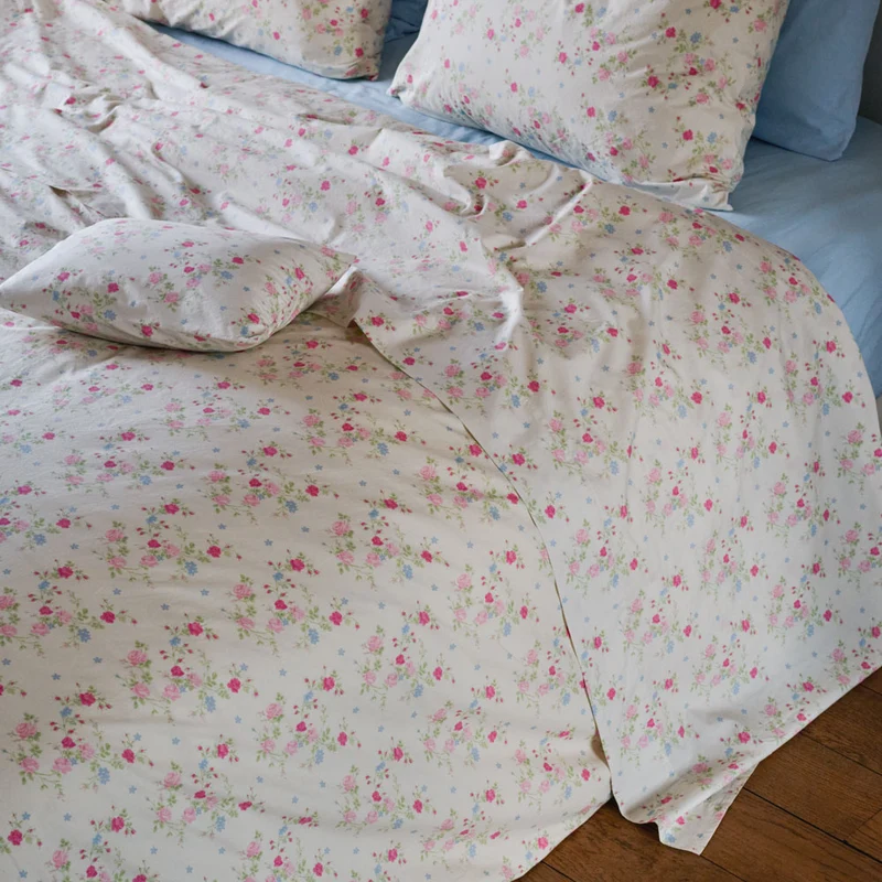 Drap plat en percale de coton - Jardin