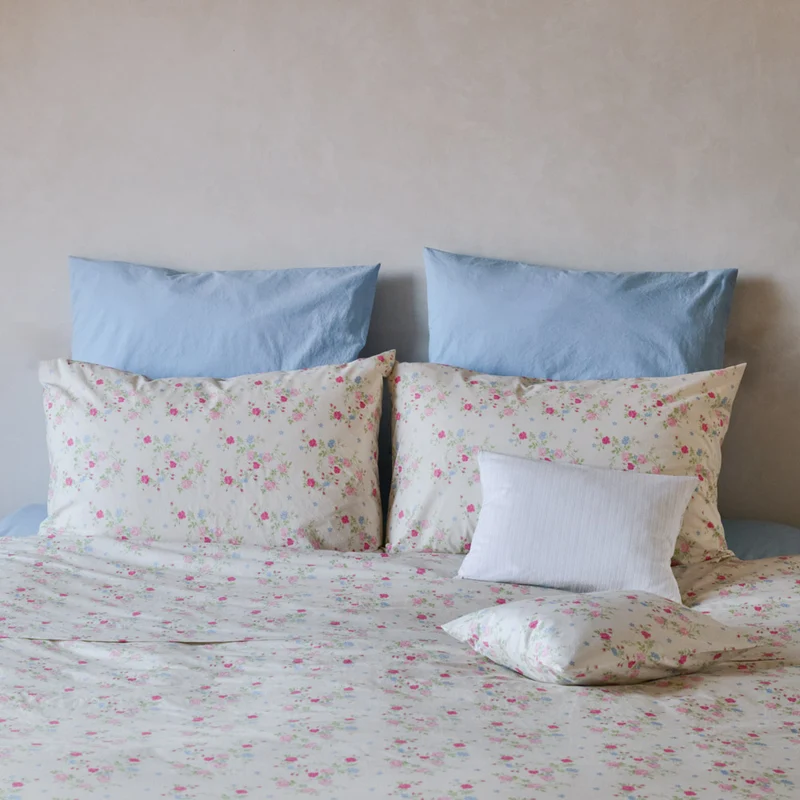 Taie d'oreiller en percale de coton - Jardin