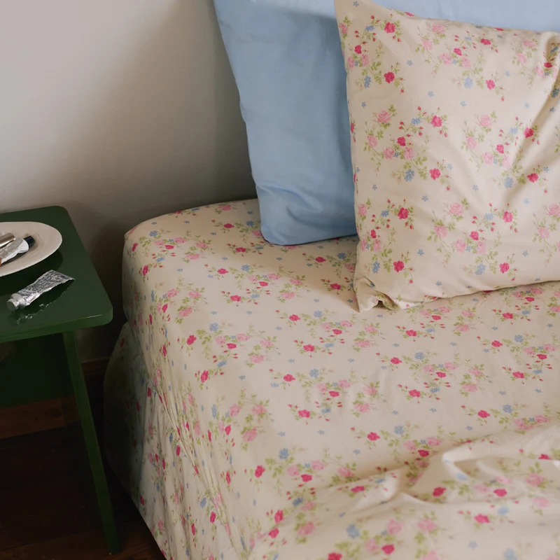 Drap-housse en percale de coton - Jardin