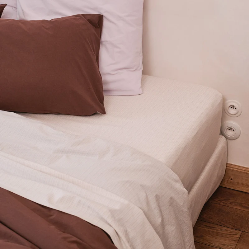 Drap-housse en percale de coton - Souvenir