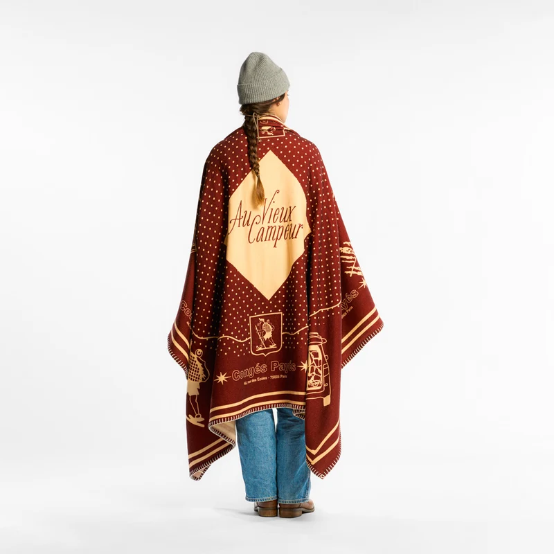 Plaid en laine Au Vieux Campeur - Logo OG