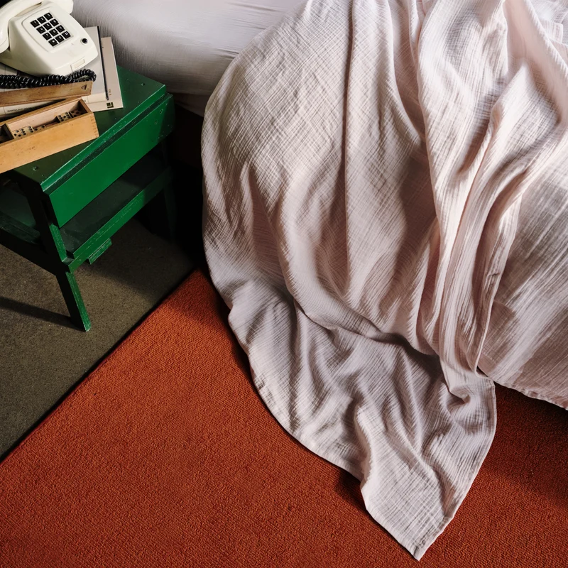 Drap plat en gaze de coton - Rose de Bagatelle
