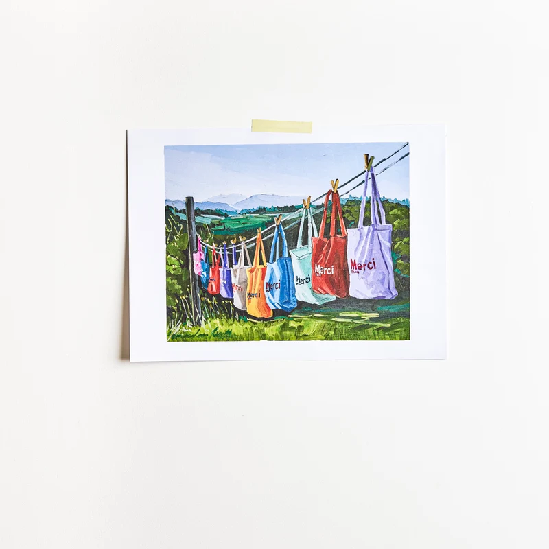 Merci x Chloe Chlumecky - Affiche Totes bags