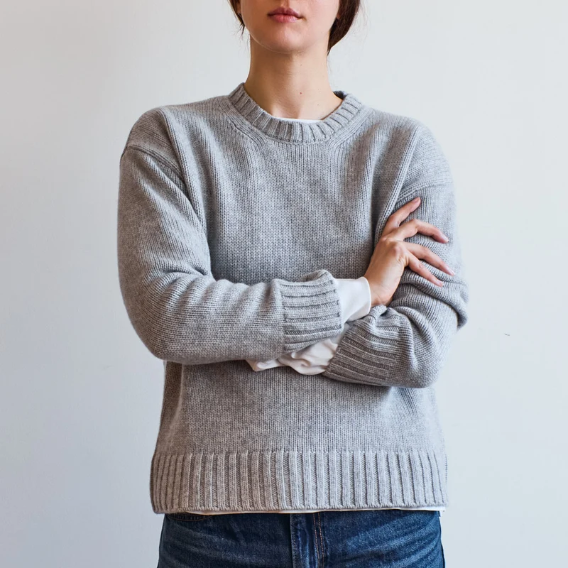 Merci - Pull en laine - Gris
