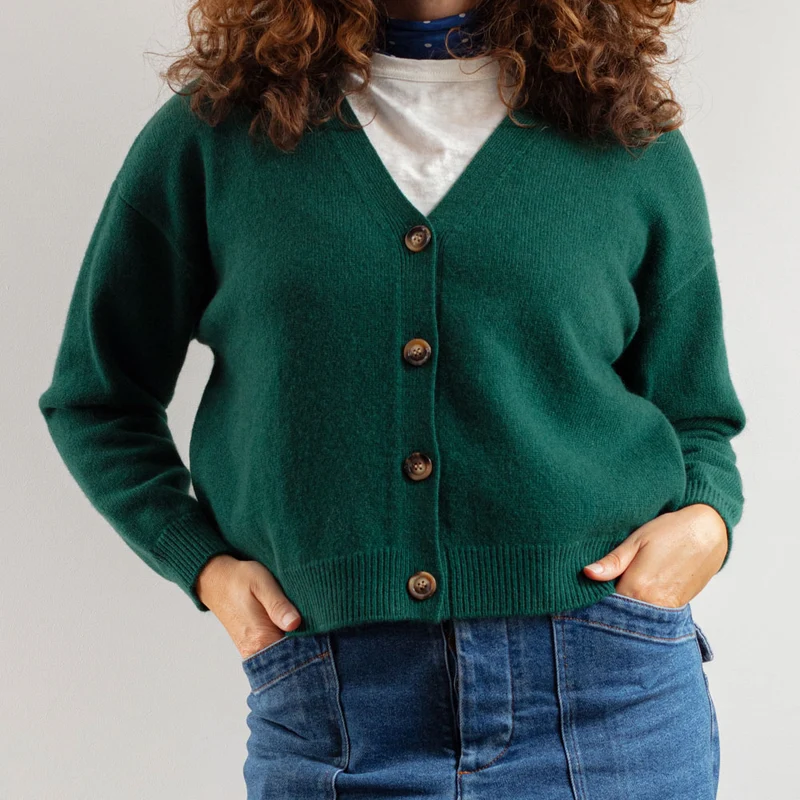 Merci - Gilet Lucia en Laine - Vert