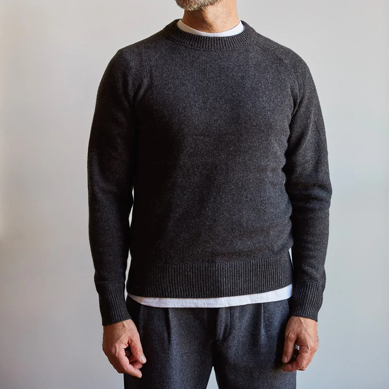 Merci - Pull Sweat Man en cachemire - Charbon