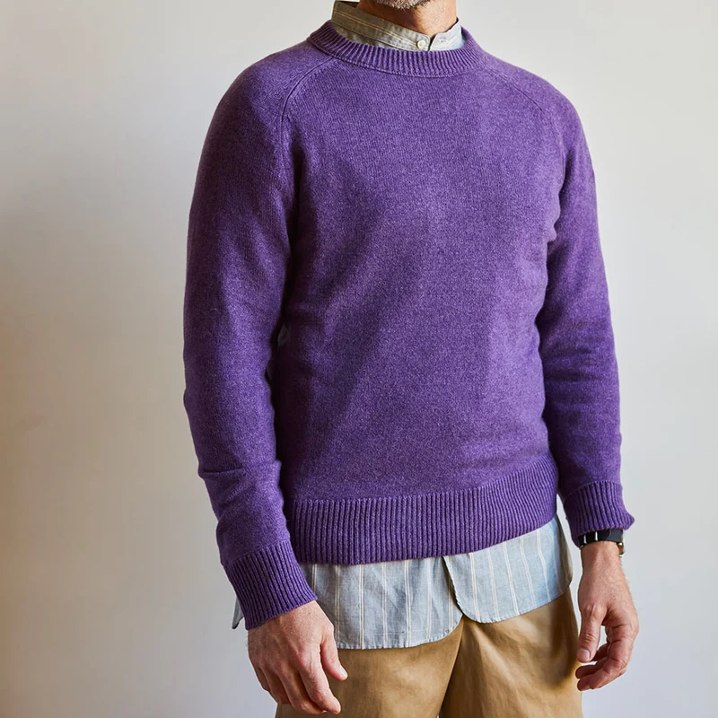 Merci - Pull Sweat Man en cachemire - Violet