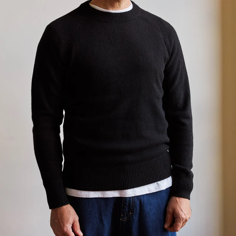 Merci - Pull Sweat Man en cachemire - Noir