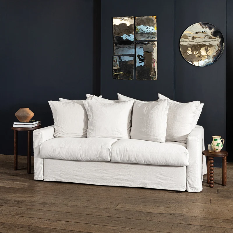 Housse canapé convertible - Blanc Optique