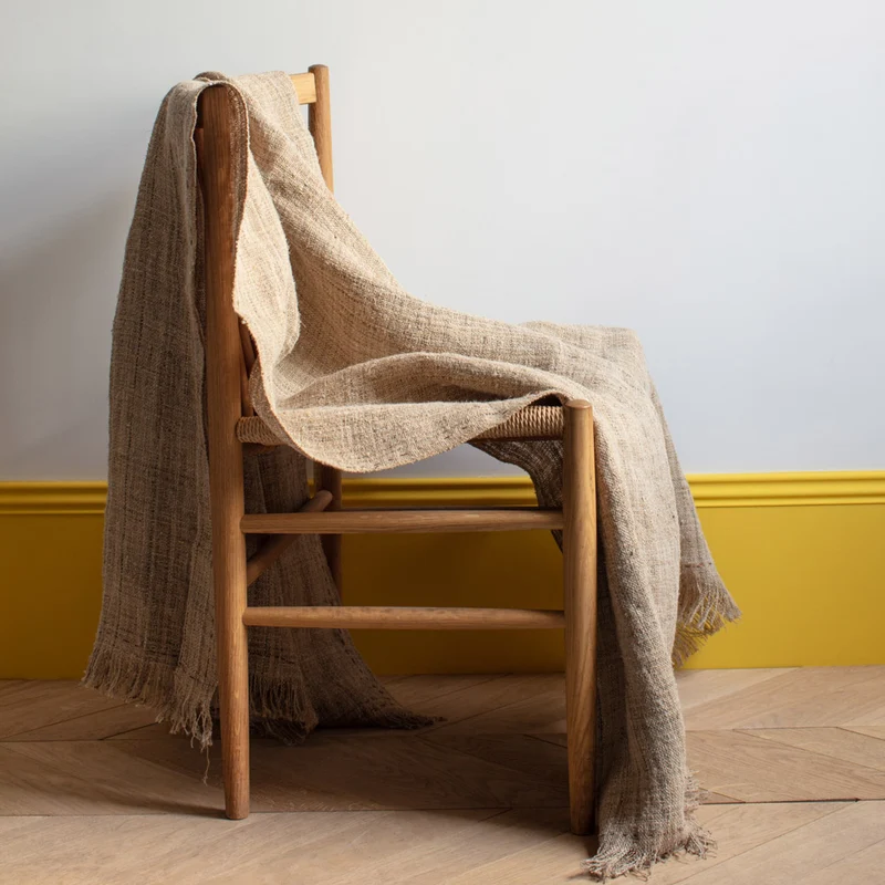 Plaid en chanvre Chalk - Naturel