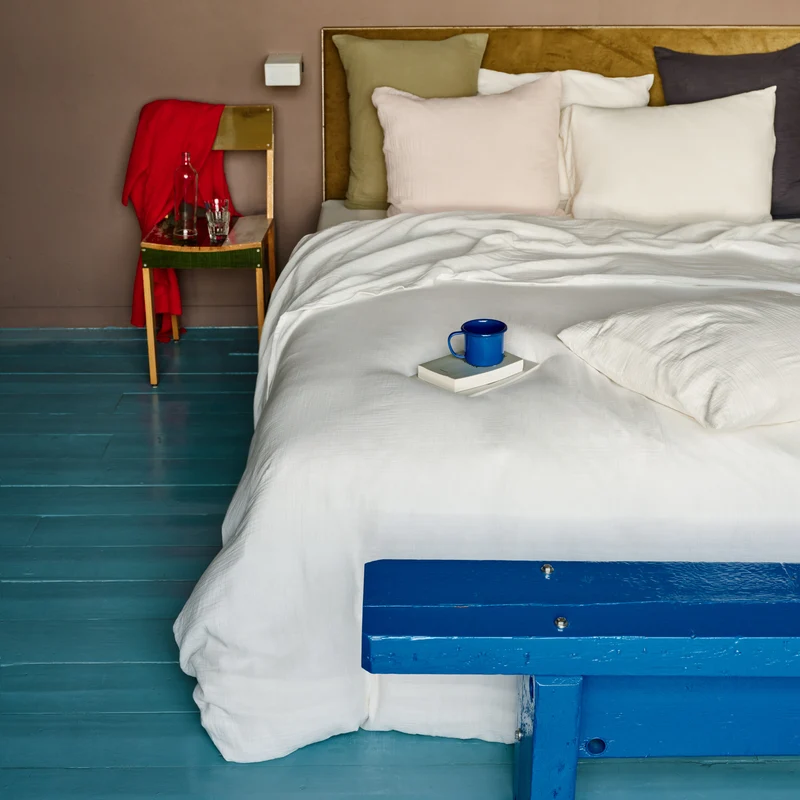 Housse de couette en gaze de coton - Blanc de Meudon