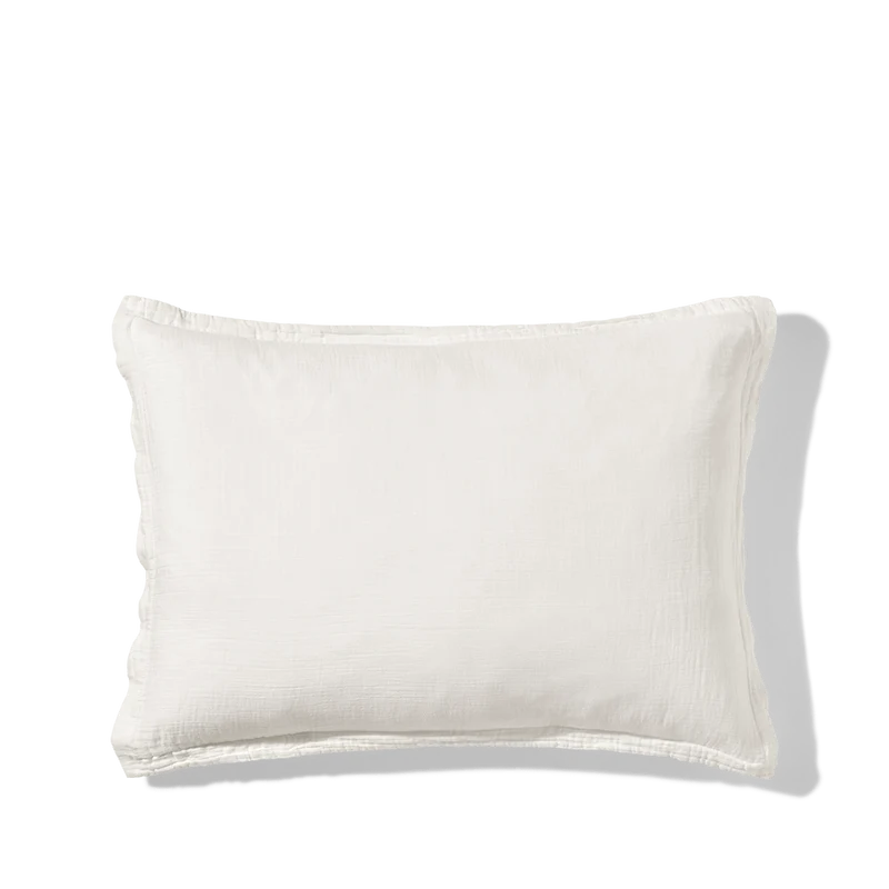 Taie d'oreiller en gaze de coton - Blanc de Meudon