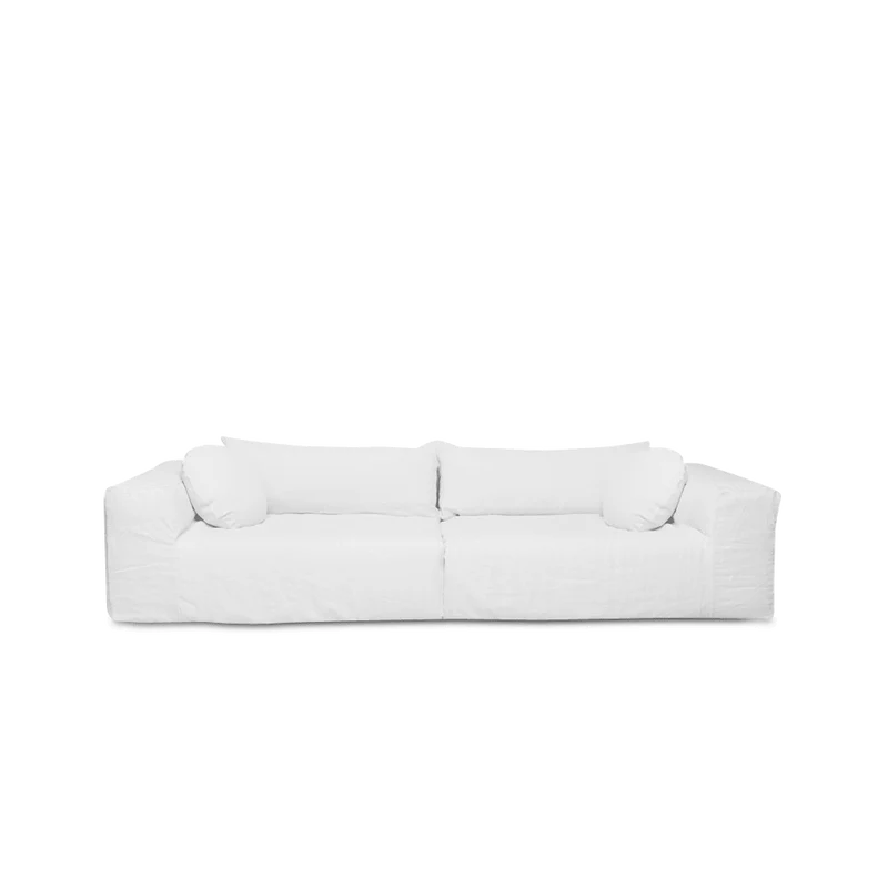 Canapé Slow Family 4 places - Lin Blanc - Bed&Philosophy