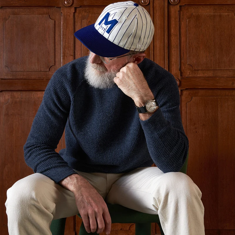 Merci Pull en laine Bleu